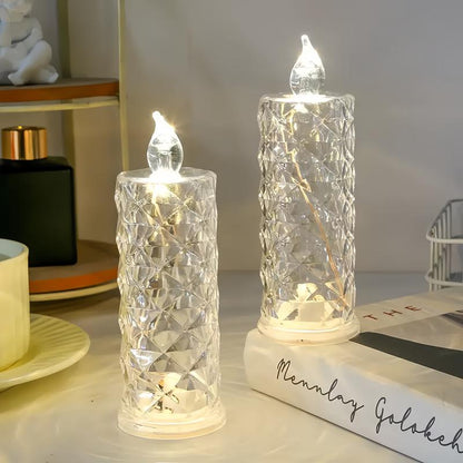 Set of 4 Crystal LED Candle Lights – Create a Romantic Ambiance
