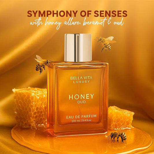 Luxury's Honey Oud | Eau de Parfum 100ml (3.4 fl oz) | Patchouli, Vanilla, Bergamot | Floral & Spicy | Made with Clean & Vegan Essentials Oils | Cruelty Free Fragrance Perfume