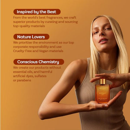 Luxury's Honey Oud | Eau de Parfum 100ml (3.4 fl oz) | Patchouli, Vanilla, Bergamot | Floral & Spicy | Made with Clean & Vegan Essentials Oils | Cruelty Free Fragrance Perfume