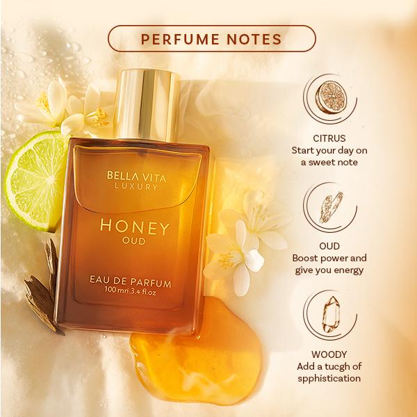 Luxury's Honey Oud | Eau de Parfum 100ml (3.4 fl oz) | Patchouli, Vanilla, Bergamot | Floral & Spicy | Made with Clean & Vegan Essentials Oils | Cruelty Free Fragrance Perfume