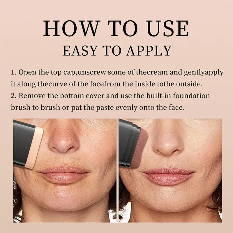 💥LAST DAY PROMOTION - 50%OFF🔥 Foundation Concealer Stick Dual-ended brush head for flawless skin