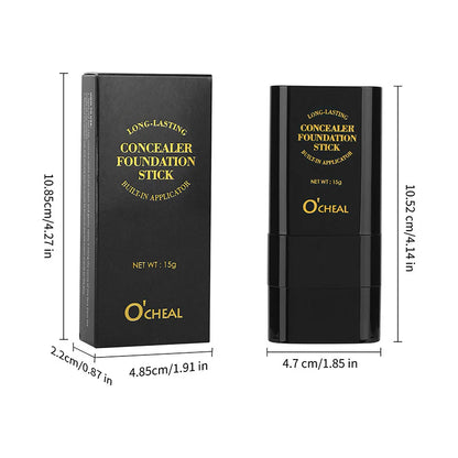 💥LAST DAY PROMOTION - 50%OFF🔥 Foundation Concealer Stick Dual-ended brush head for flawless skin