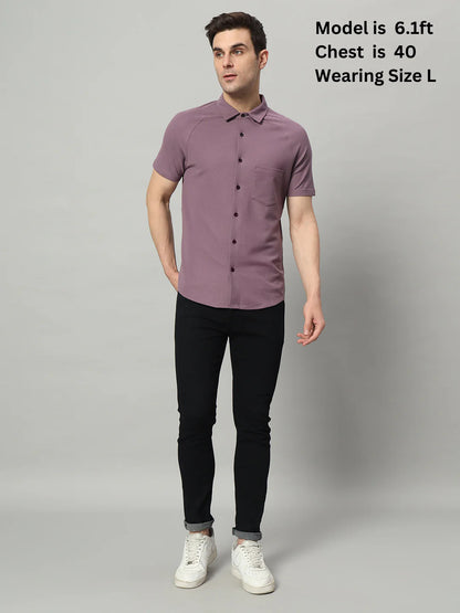 Half Sleeve Shirt - Dynamic Purple