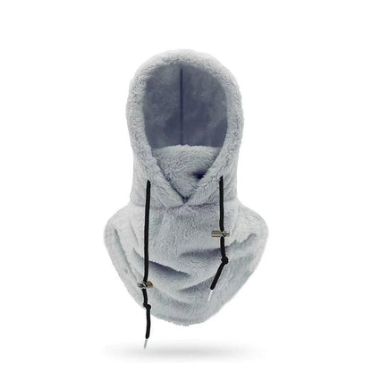 ⚡LAST DAY SALE 49% OFF🎁Sherpa Hood Ski Mask, Drawstring Face Cover Coldproof Warm Cap Hat