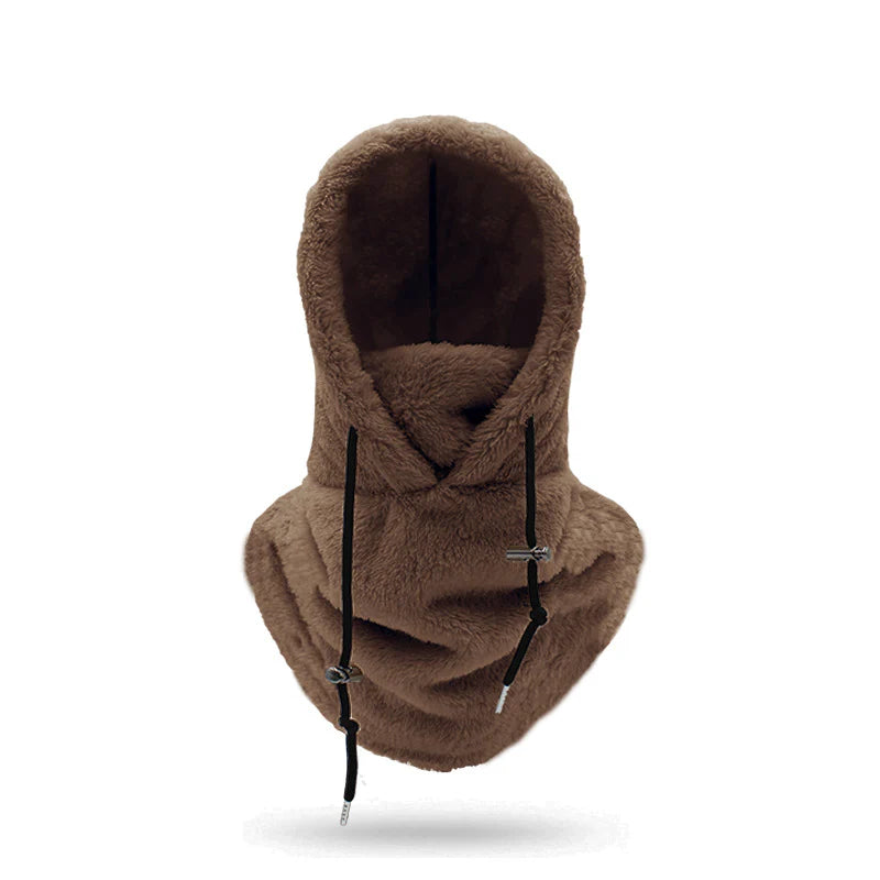 ⚡LAST DAY SALE 49% OFF🎁Sherpa Hood Ski Mask, Drawstring Face Cover Coldproof Warm Cap Hat