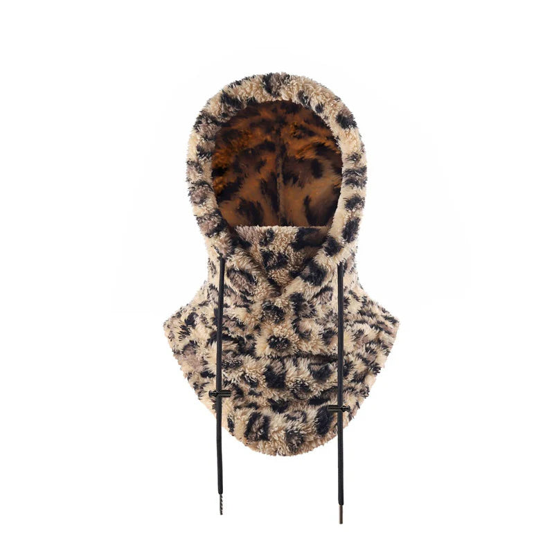 ⚡LAST DAY SALE 49% OFF🎁Sherpa Hood Ski Mask, Drawstring Face Cover Coldproof Warm Cap Hat