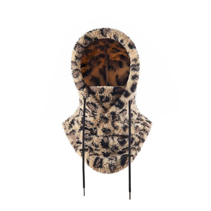 ⚡LAST DAY SALE 49% OFF🎁Sherpa Hood Ski Mask, Drawstring Face Cover Coldproof Warm Cap Hat