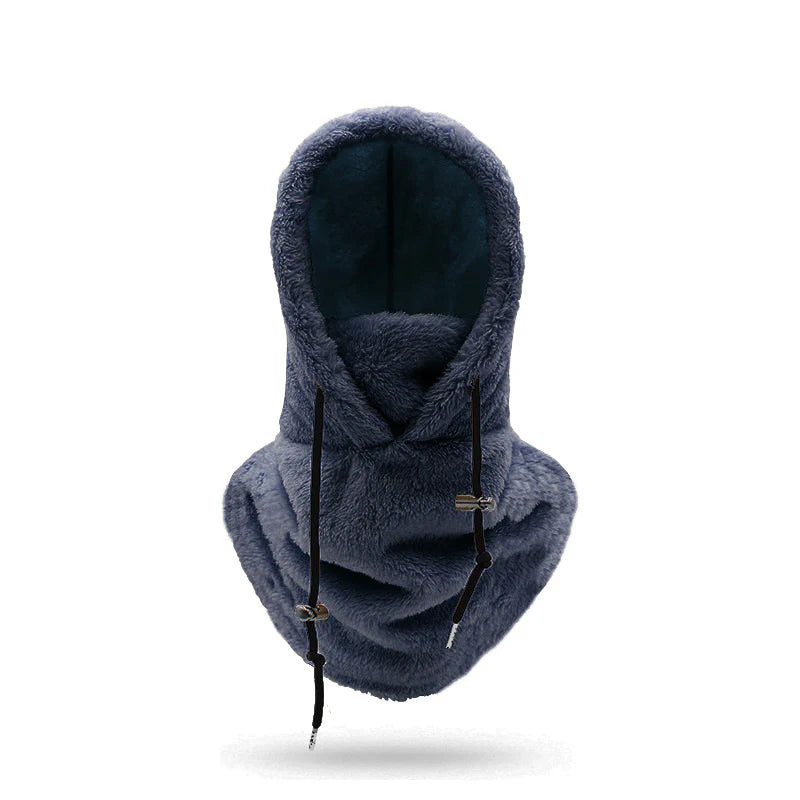 ⚡LAST DAY SALE 49% OFF🎁Sherpa Hood Ski Mask, Drawstring Face Cover Coldproof Warm Cap Hat