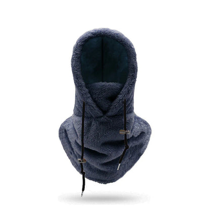 ⚡LAST DAY SALE 49% OFF🎁Sherpa Hood Ski Mask, Drawstring Face Cover Coldproof Warm Cap Hat