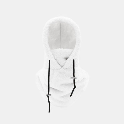 ⚡LAST DAY SALE 49% OFF🎁Sherpa Hood Ski Mask, Drawstring Face Cover Coldproof Warm Cap Hat