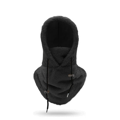 ⚡LAST DAY SALE 49% OFF🎁Sherpa Hood Ski Mask, Drawstring Face Cover Coldproof Warm Cap Hat