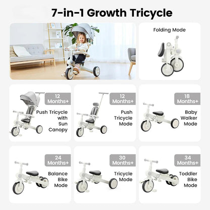 Super Sale🛒 Today Only⏰ -  7-in-1 Grow-with-Me Toddler Tricycle🔥
