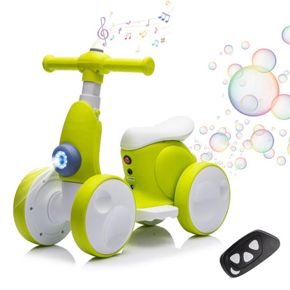 💥LAST DAY SALE 49% OFF⏰6V Electric Bubble Bike Ride-On, 4-in-1 Balance Toy with Remote Control