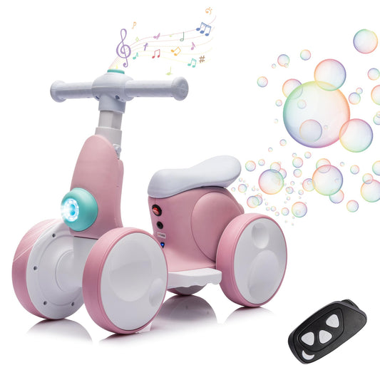💥LAST DAY SALE 49% OFF⏰6V Electric Bubble Bike Ride-On, 4-in-1 Balance Toy with Remote Control