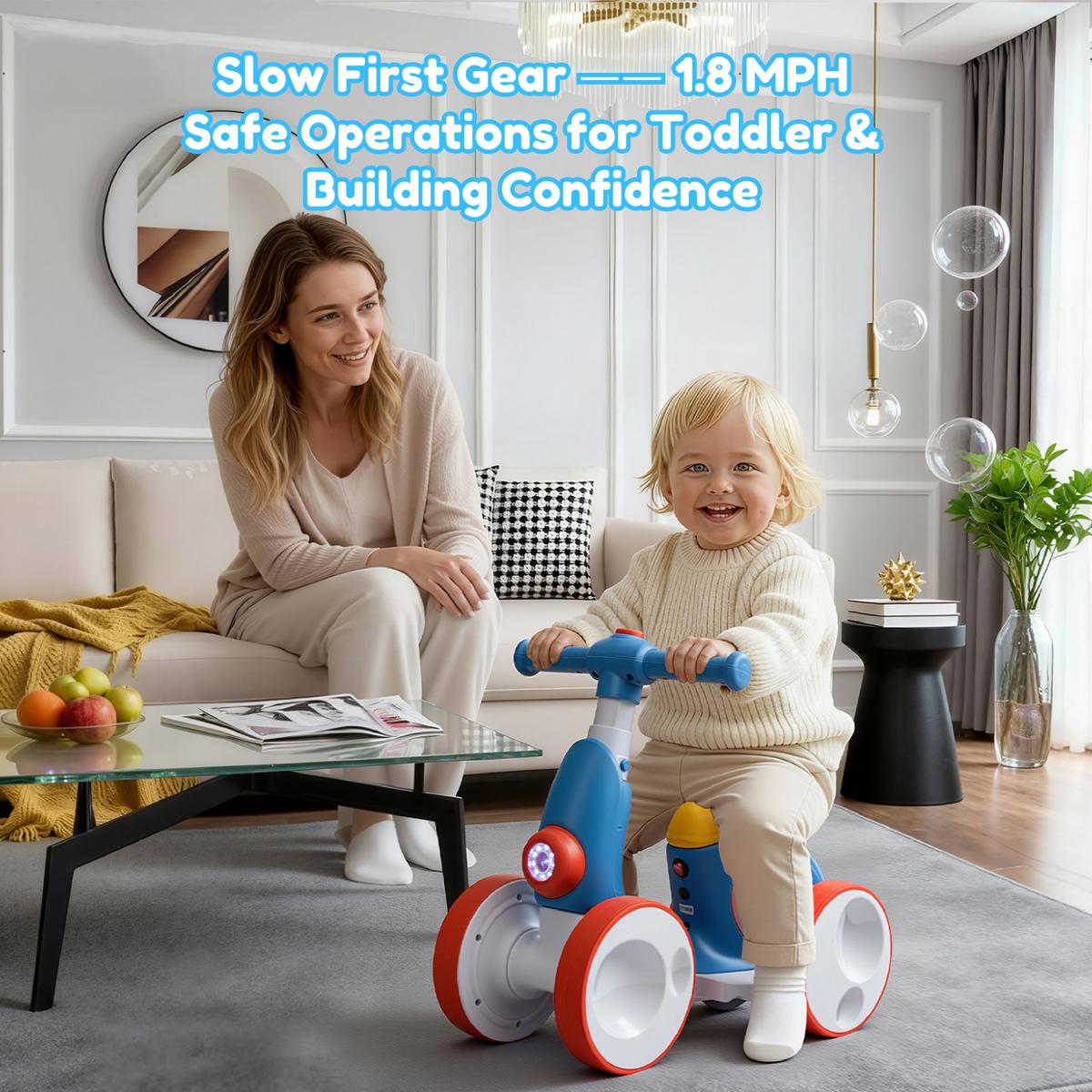 💥LAST DAY SALE 49% OFF⏰6V Electric Bubble Bike Ride-On, 4-in-1 Balance Toy with Remote Control